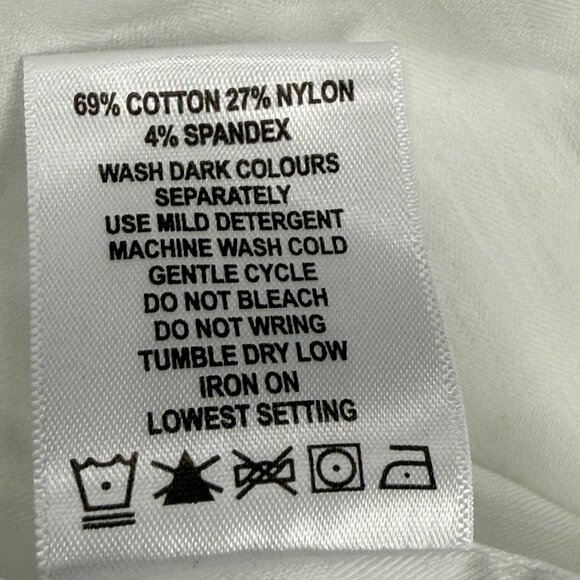 Louis Philippe Mens 42 Long Sleeve Button Up Super Slim Fit Cotton Shirt White‎ - Picture 7 of 9